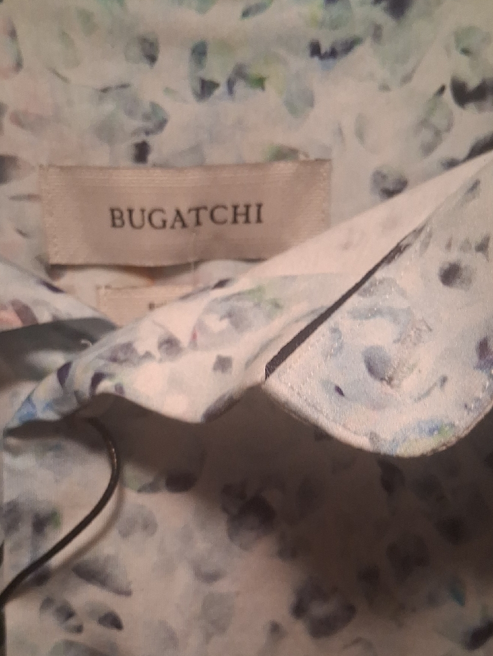 Bugatchi Light Blue  Button Down SS Shirt with Blue & Green Floral Print Xxl